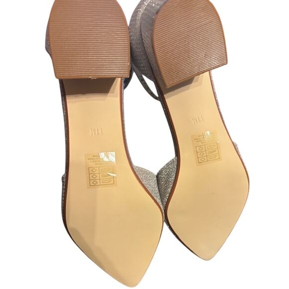 NIB Benjamin Walk Tegan Champagne Shimmer Low Block Heel Closed Toe Pumps 11 - Picture 5 of 12